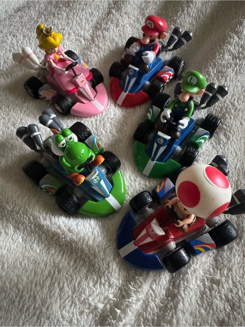 Nintendo Super Mario Karts pull back race cars set of five
